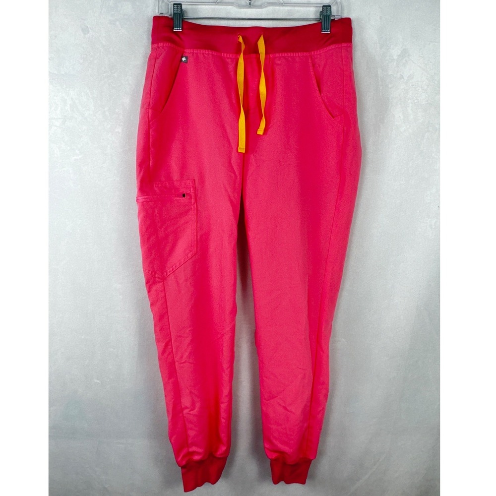 FIGS Zamora Jogger Scrub Pants Women's Small Pink Drawstring Medical Nurse